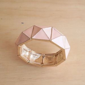 Gold Pink Bracelet Bangle